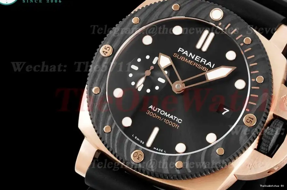 PAM1070 44mm Dial Submersible RG Black RU P900 VSF 0527